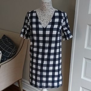 Madewell VNeck Check Dress with Flutter Sleeve 00